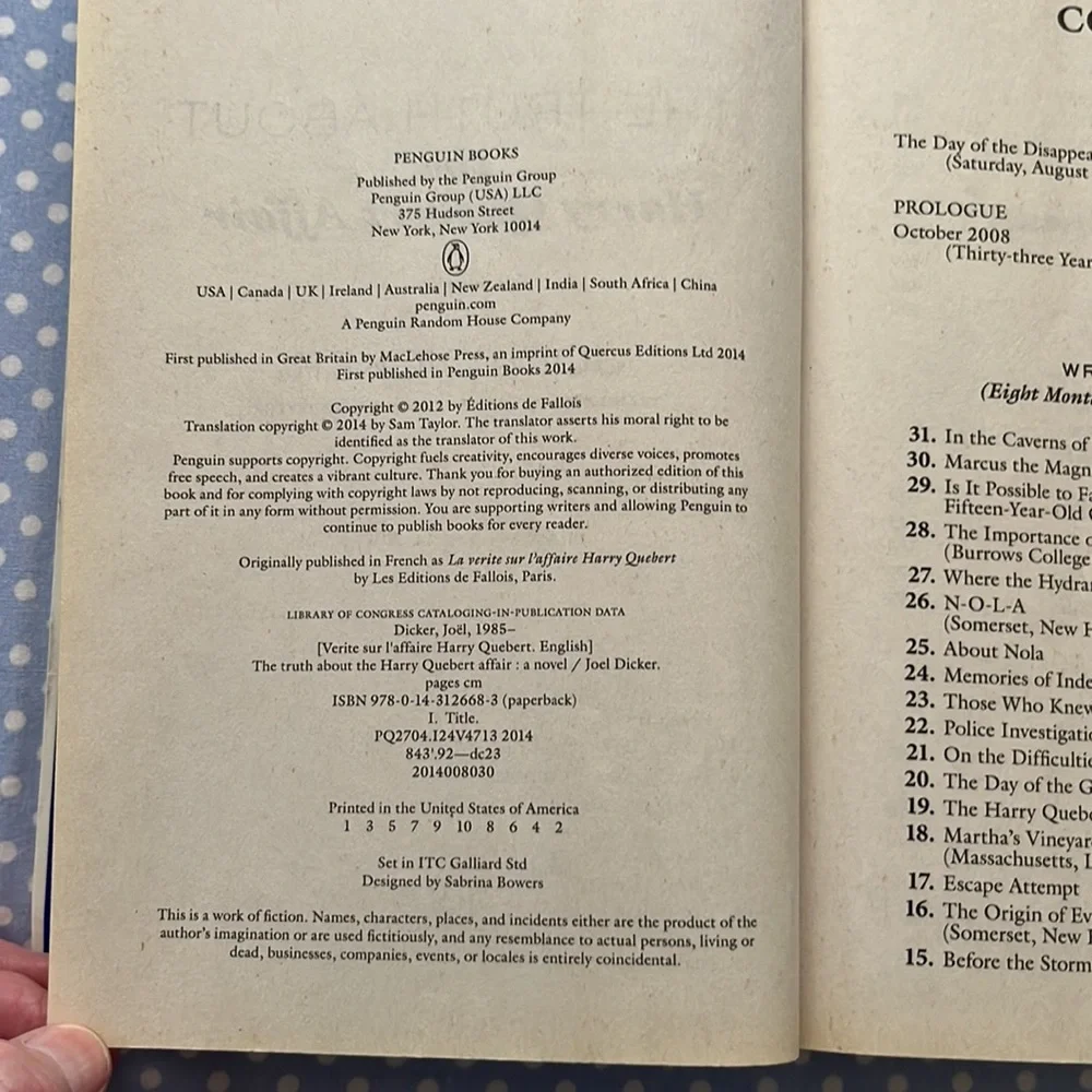 THE TRUTH ABOUT THE HARRY QUEBERT AFFAIR by Joel Dicker Book - Picture 5 of 13